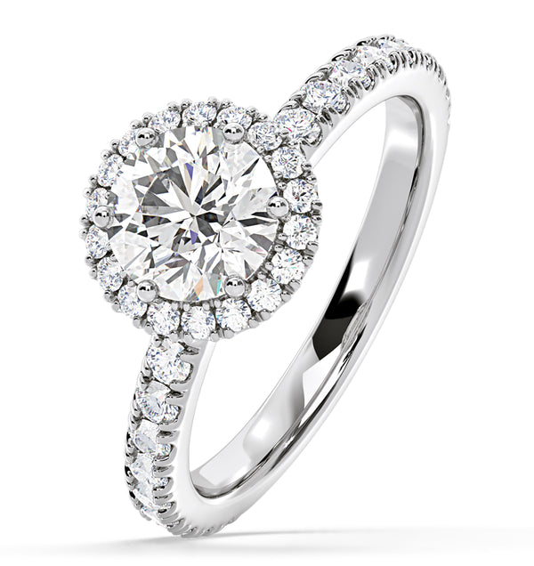 Alessandra Lab Diamond Engagement Ring Platinum 1.70CT F/VS1